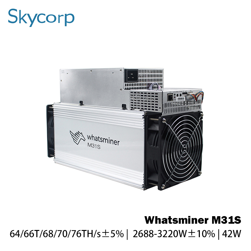 Stock High Profit High harshrate Asic Miner Whatsminer M31S 3360W 64/66/68/70/76t